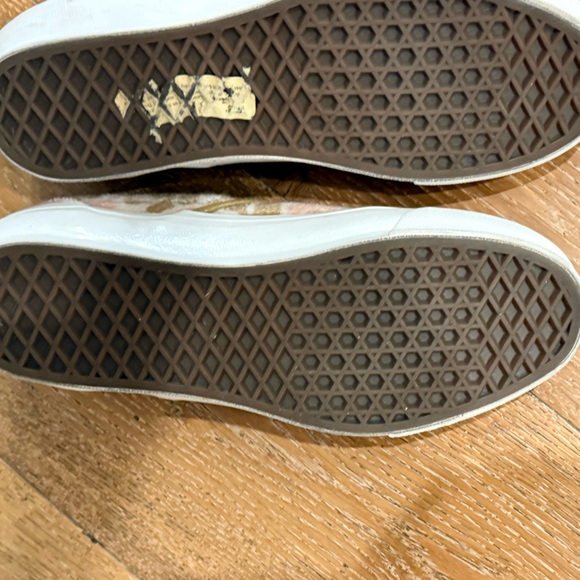 Vans Pink and Brown Slip-On Sneakers with Soft Canvas Upper - Picture 5 of 5